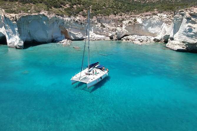 Milos caves snorkelling Catamaran Cruise in a small group - Adamantas, Klima, and the story of Milos