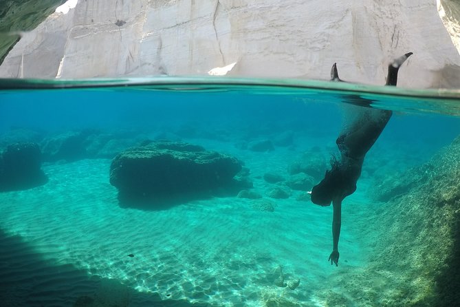 Milos Small-Group Full-Day Cruise with Snorkelling and Lunch - Agios Dimitrios closes the day quietly