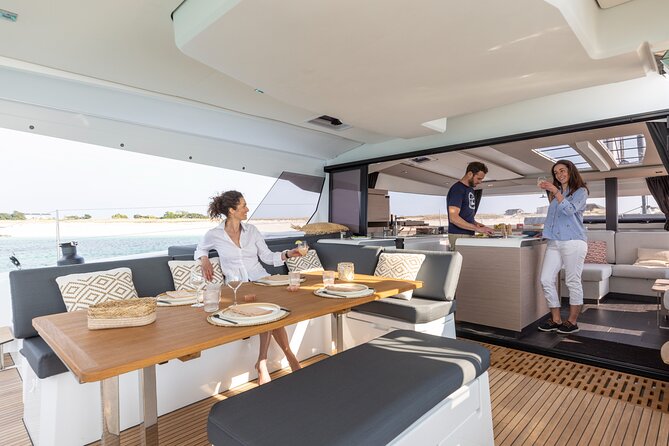 Mykonos: Brand-New Catamaran Cruise with Meal, Drinks & Transport - What the catamaran feels like during five hours