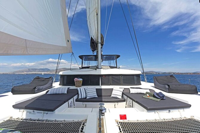 Mykonos Catamaran Premium Day-Sunset Tours 8-flavor Meal & Drinks - Sailing from Ornos into the Aegean