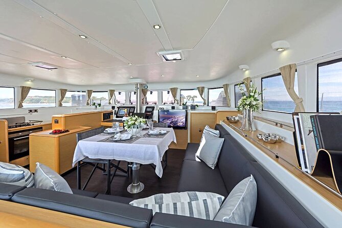 Mykonos Catamaran Premium Day-Sunset Tours 8-flavor Meal & Drinks - The crew and the feel onboard