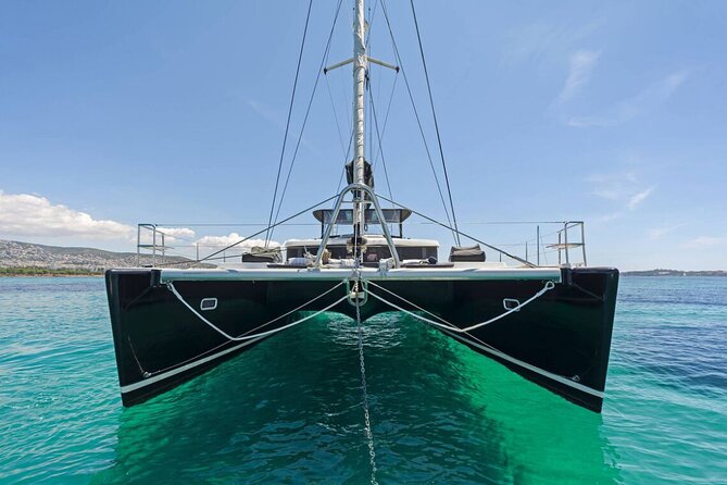 Mykonos Catamaran Premium Day-Sunset Tours 8-flavor Meal & Drinks - Rineia’s coves are the main event