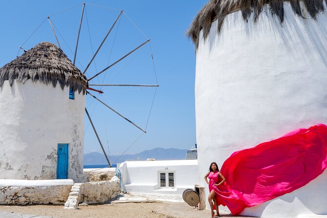 Mykonos: Flying Dress Photoshoot - Panagia Paraportiani and the Kastro Area
