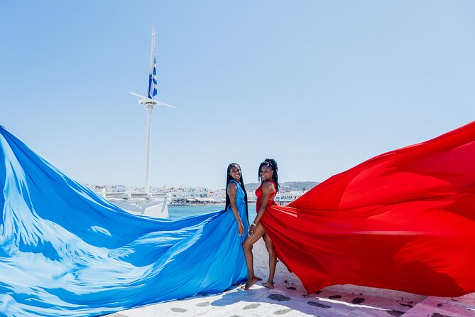Mykonos: Flying Dress Photoshoot - Choosing Between 15 Handmade Flymyk Dresses