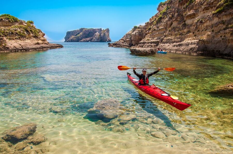 Navarino Bay: Sea Kayaking with Lunch - A picnic of bread, olive oil, fruit, and cheese