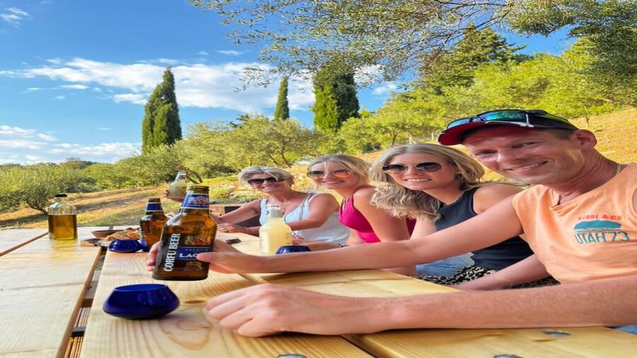 North Corfu: Olive Tour with Olive Oil Tasting and Mezze - Ending under the trees with a Corfiot meze