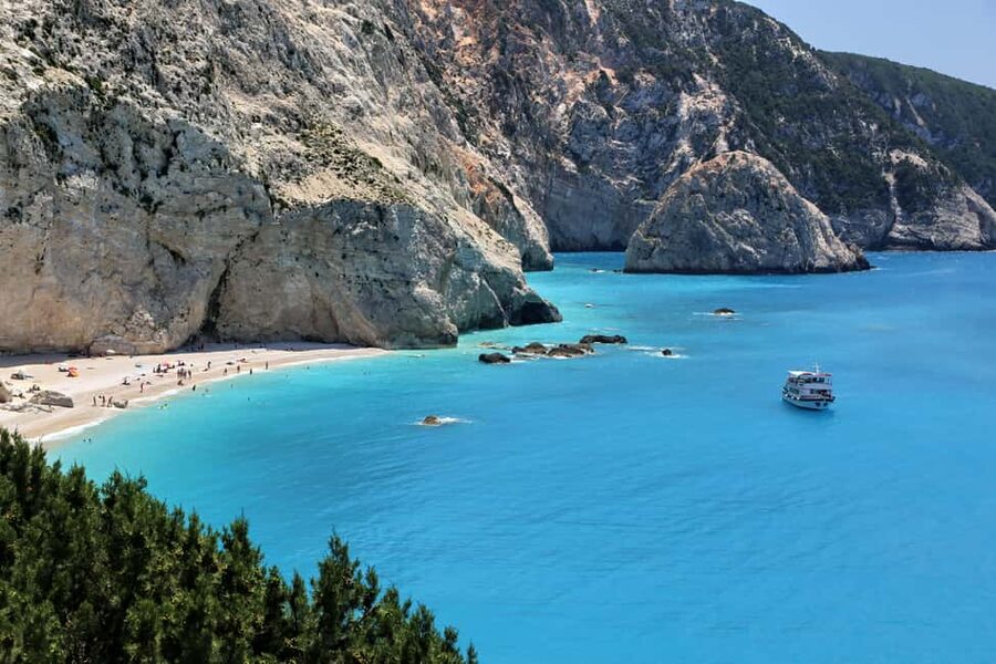 NYDRI: Cruise to Egremni, Porto Katsiki, Agiofili of Lefkada - Porto Katsiki: dramatic coast, boat-only swimming