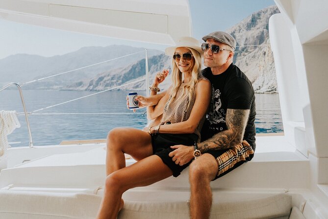 Panormo: Luxury Catamaran Cruise with Lunch & Open Bar - Sailing beside Crete’s rugged coast