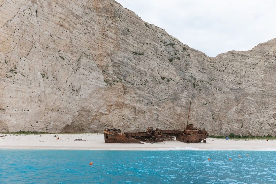Porto Vromi: Navagio Shipwreck Beach & Blue Caves by Boat - Three swim stops along the western coast