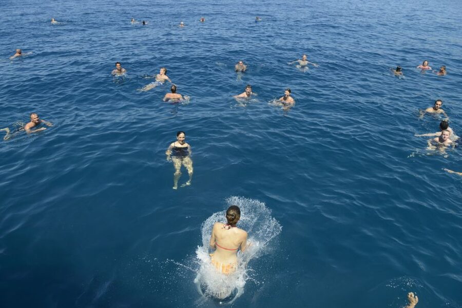 Rethymno: Pirate Boat Cruise with Swimming Stops - Passing Gerani Bay on the way west