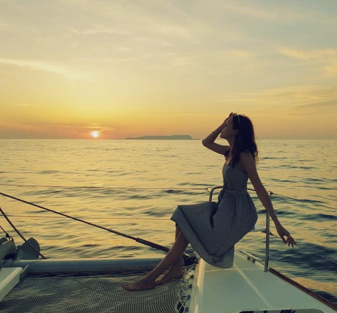 Rethymno: Sunset Catamaran Cruise - Sushi & Open Bar - Geropotamos Beach and the water stop
