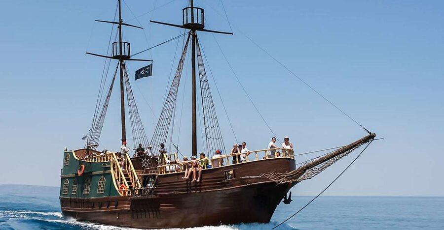 Rethymno: Sunset Cruise on a Wooden Pirate Boat - Rethymno looks best from the water at dusk