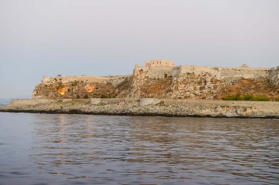 Rethymno: Sunset Cruise on a Wooden Pirate Boat - The route past Fortezza and the Venetian harbor