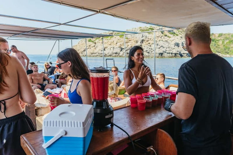 Rhodes: Anthony Quinn, Ladiko and Caves All-Inclusive Cruise - Setting sail from Faliraki port