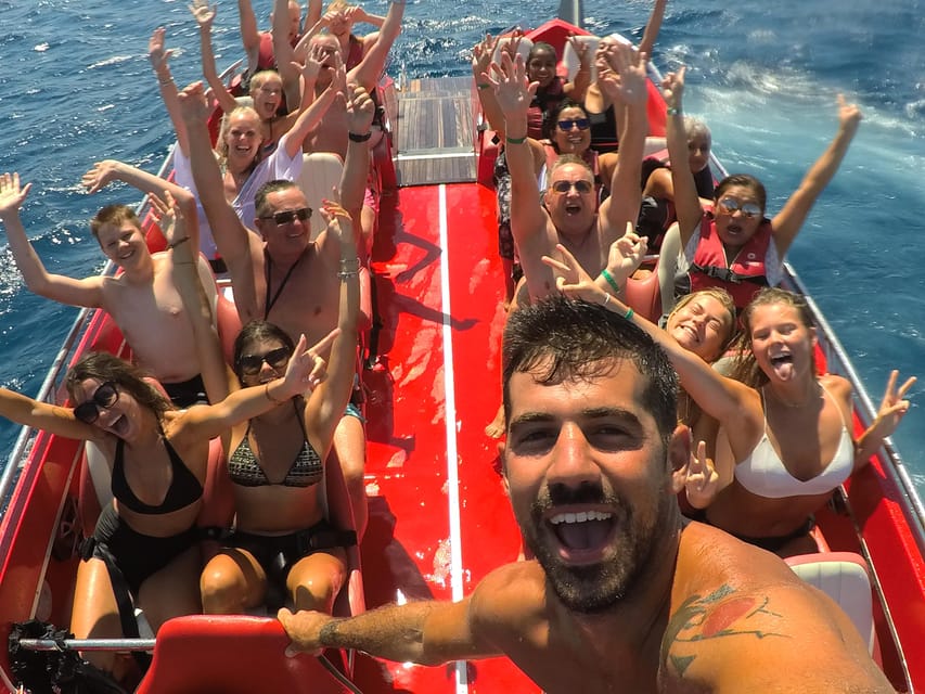 Rhodes: Beaches Trip by Jet Boat with Snorkeling and Drinks - Drinks, music, and life on deck