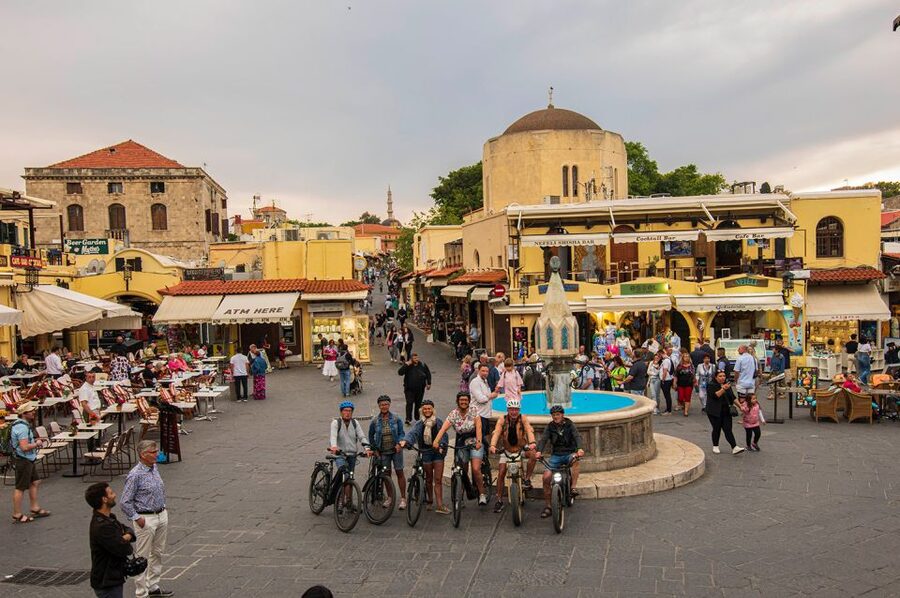 Rhodes: E-bike Highlights Sunset or Morning Photo Tour - The moat, windmills, and the story of the Colossus