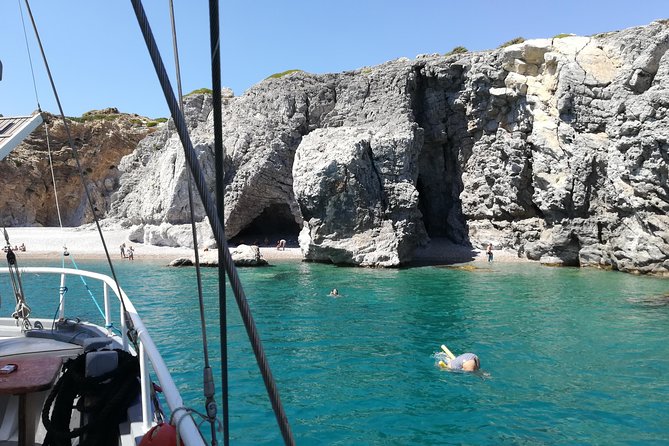 Rhodes Exclusive Swim Cruise Cocktail Open bar & Gourmet Buffet - Ladiko and the approach to Anthony Quinn Bay