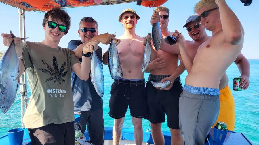 Rhodes: Fishing Trip, Snorkelling, BBQ, & Professional Guide - Ground fishing gives everyone more time with a rod