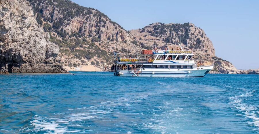 Rhodes: Full Day East Coast Bay to Bay Boat Trip with Lunch - The basic shape of the day