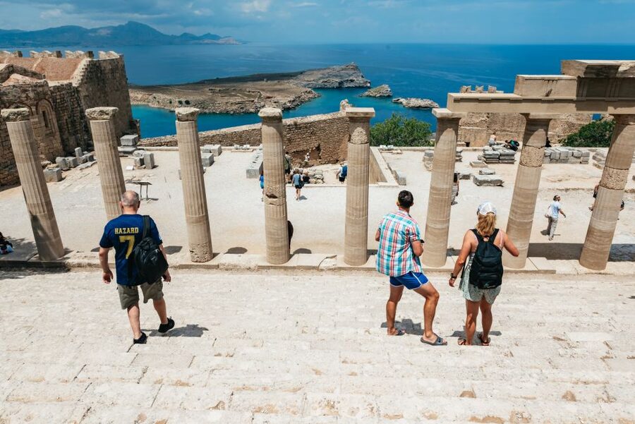 Rhodes: Guided Bus Trip to Lindos Village & Seven Springs - The Acropolis option and the extra €20