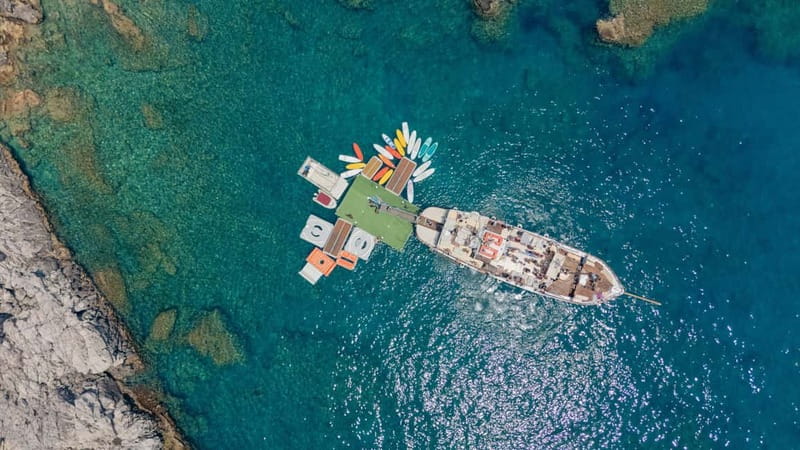 Rhodes: Gulet Trip with Food, Drinks, SUP, Kayak & Swimming - Anthony Quinn Bay: a 40-minute swim in emerald water