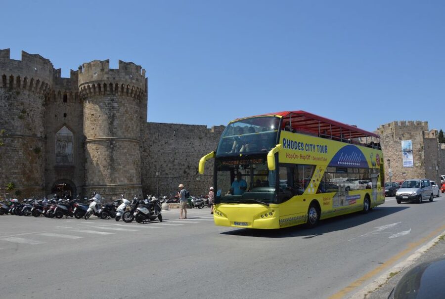 Rhodes: Hop-On Hop-Off City Tour Bus - New Marina and the harbor connection
