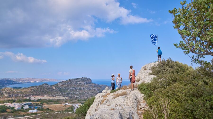 Rhodes: Ladiko Bay Rock Climbing and Rappelling Experience - Meeting the guides near Ladiko Bay
