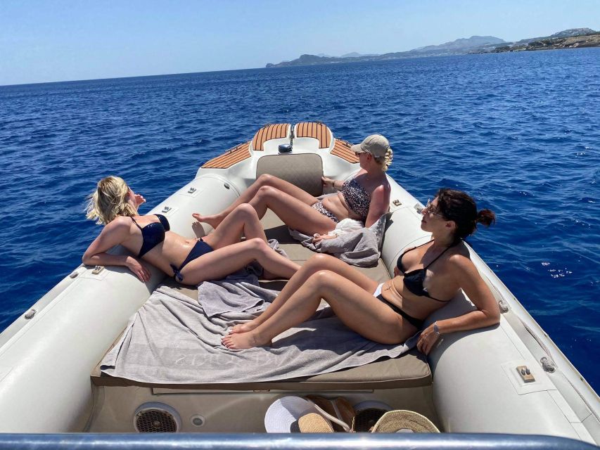 Rhodes: RIB Cruise with Drinks and 4 Swim Stops - Traganou’s rougher shore and sea caves