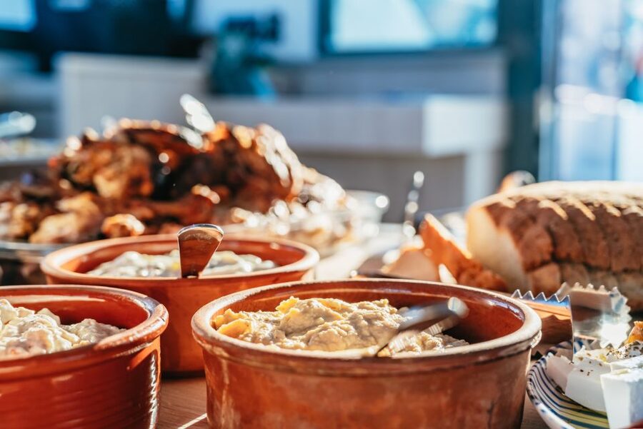 Rhodes: Sunset Catamaran Cruise with Dinner Buffet & Drinks - A Greek buffet that gives the price real value