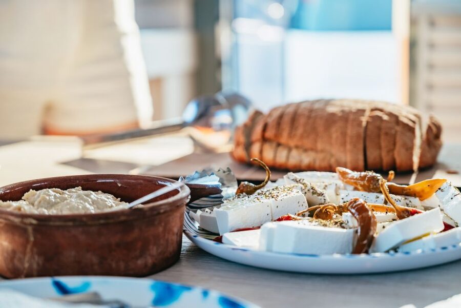 Rhodes: Sunset Catamaran Cruise with Dinner Buffet & Drinks - Kalithea Bay: swim first, dinner second