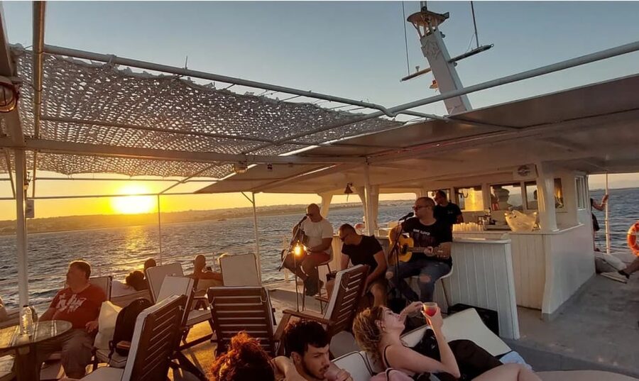 Rhodes: Sunset Cruise with Live Music, Wine & Greek Buffet - Kallithea Springs Bay: The Evening Swim