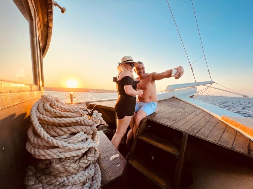 Rhodes: Sunset Cruise with Unlimited Aperol, Beer, and Wine - Watching sunset from the western side of Rhodes