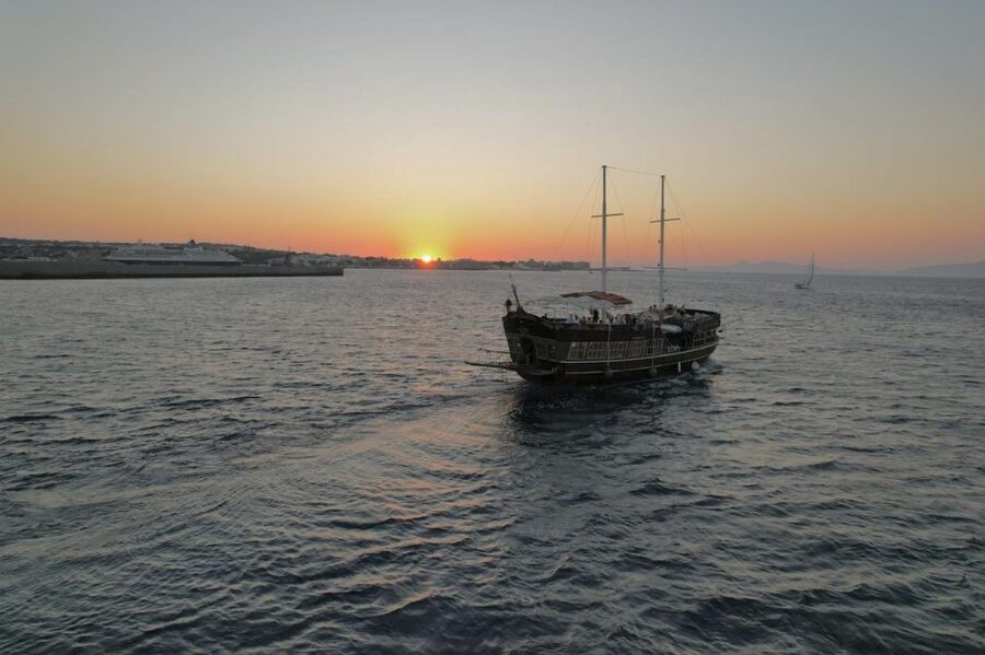 Rhodes: Sunset Cruise with Unlimited Aperol, Beer, and Wine - The swim stop near Kallithea Springs