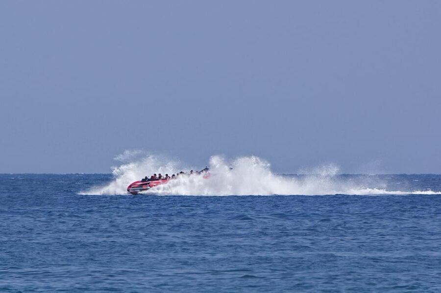 Rhodes Town: Adrenaline Jet Boat Adventure - Passing the Old Town waterfront