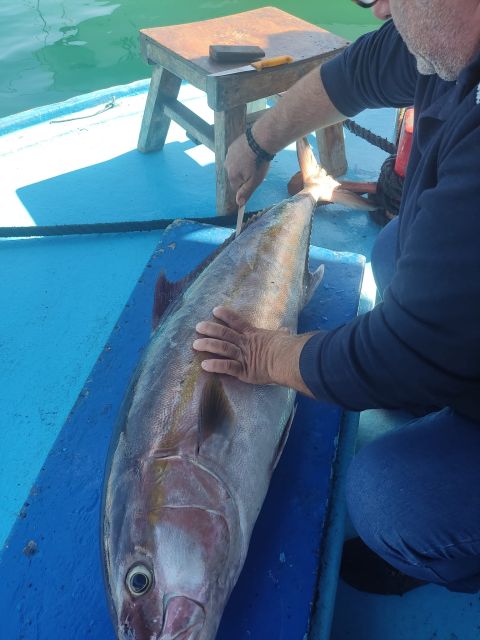 Rhodes Town: Fishing Boat Trip with Fish Meal and Swim Stops - Getting started with Angelo and the captain