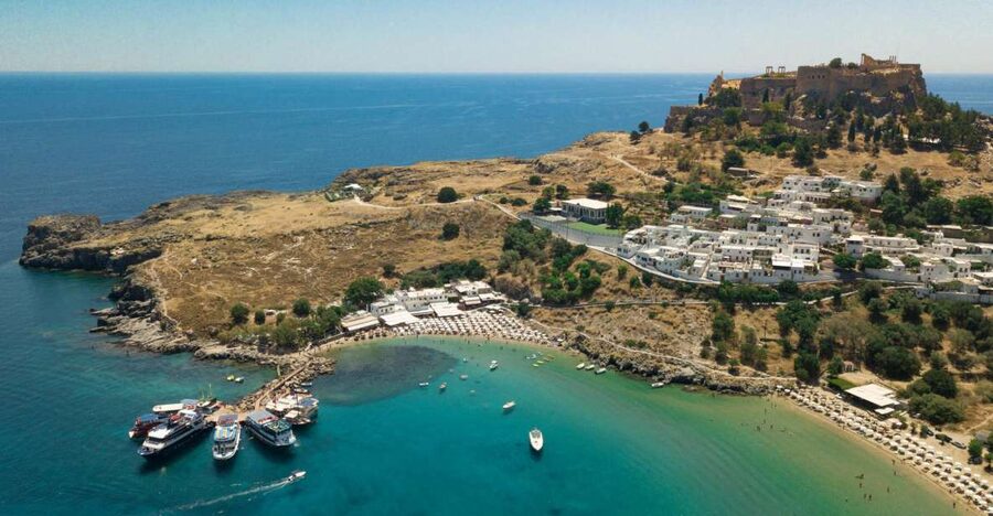 Rhodes Town: Scenic Cruise to Lindos with Swim Stops - The east coast by boat