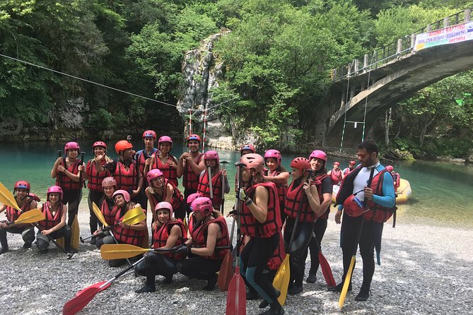 River rafting at Voidomatis River !! Zagori area - The Artificial Dam Under Kleidonia Bridge
