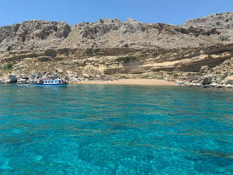 Sailing tour around Lindos with food and drinks - Red Sand Beach and the first swim