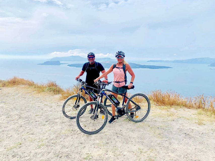 Santorini: Around the Island by Electric Bike - Megalochori, the heart on the rock, and a local pause