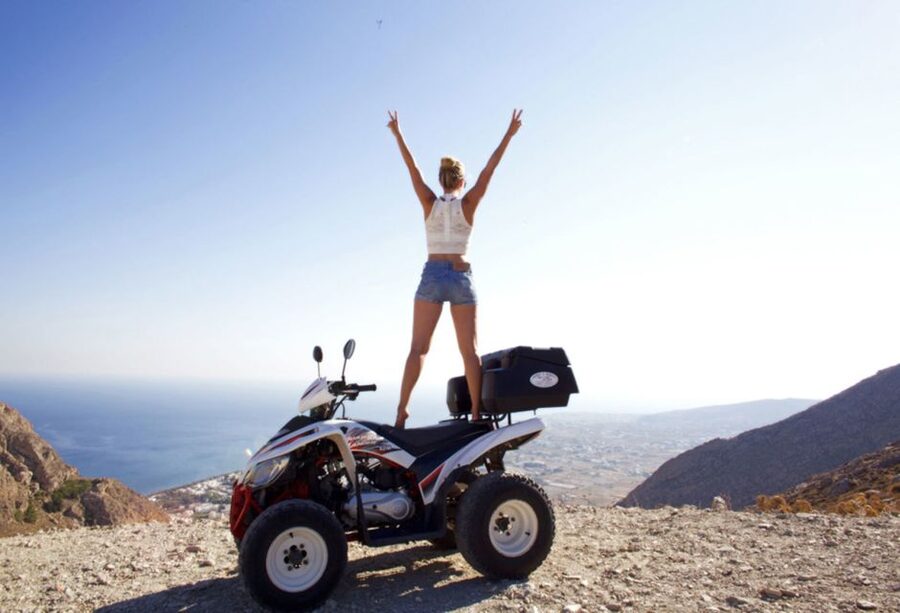 Santorini: ATV-Quad Experience - Emporio brings old streets and a Venetian castle