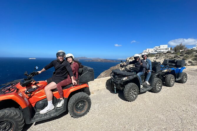 Santorini ATV-Quad Experience: Off-Road Adventure & Hotel Pickup - Riding the dirt paths toward Emporio