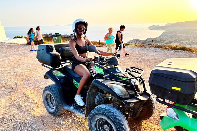Santorini ATV-Quad Experience: Off-Road Adventure & Hotel Pickup - Walking Emporio’s Venetian castle