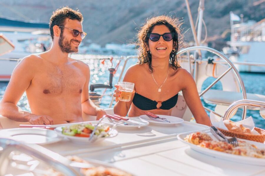 Santorini Caldera: Sunset Sailing Cruise with Meal - How the $131 price measures up