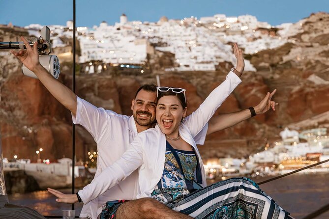 Santorini Catamaran Cruise with Greek Meal, Open-Bar and Sunset - The ride from your hotel to the marina