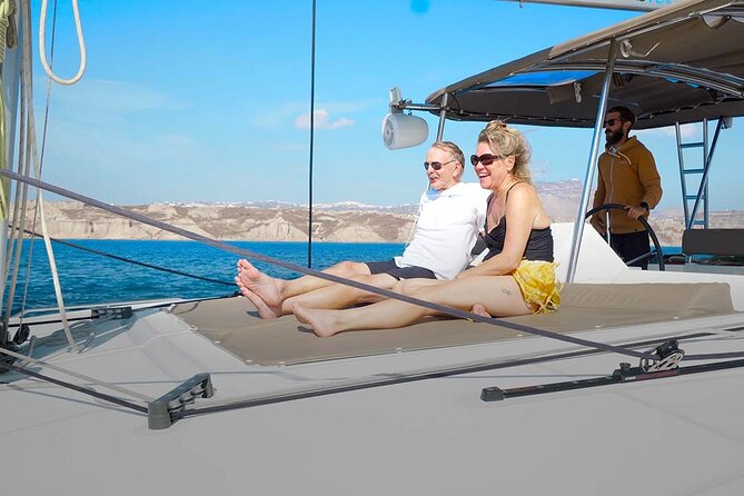 Santorini Catamaran Cruise with Greek Meal, Open-Bar and Sunset - A Greek meal with sensible choices