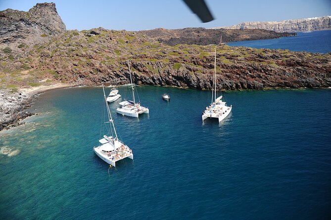 Santorini Classic Catamaran Cruise with BBQ, Drinks and Transfers - Santorini Volcano and the BBQ meal