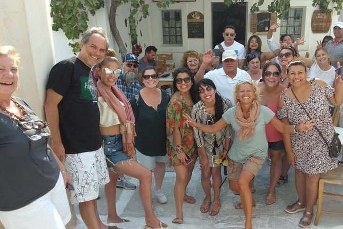 Santorini Day Tour with Sunset in Oia - Pyrgos and Profitis Ilias from the bus