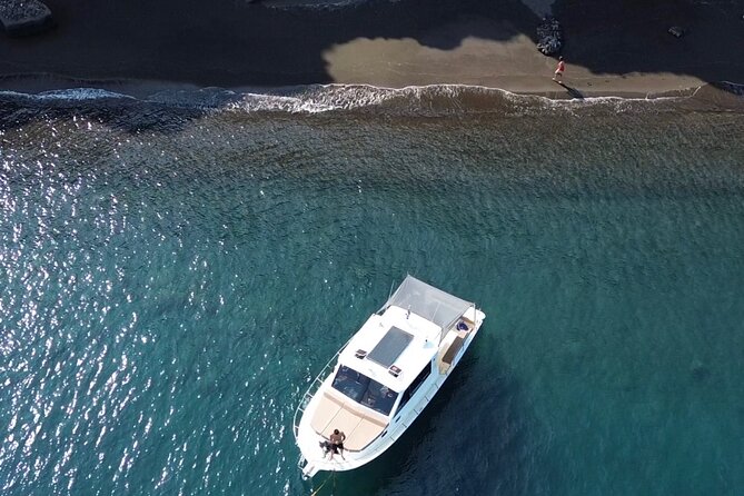 Santorini Fishing Private Cruise boat tour - BBQ, Snorkeling - Starting at Ormos Ammoudiou