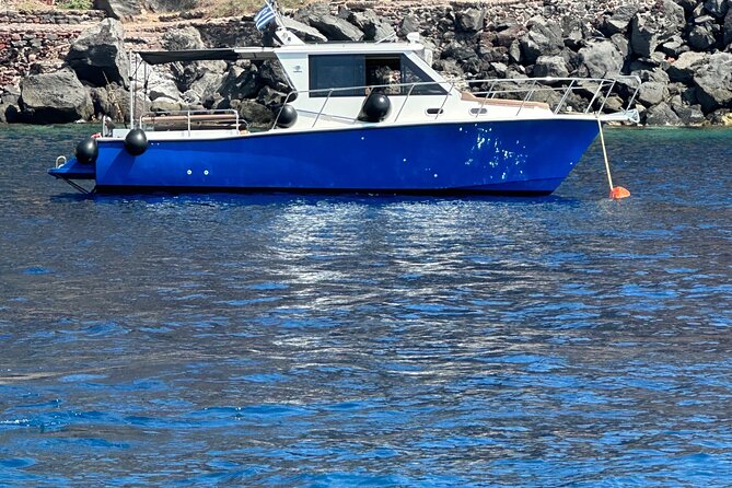 Santorini Fishing Private Cruise boat tour - BBQ, Snorkeling - Swimming and snorkeling in quieter coves