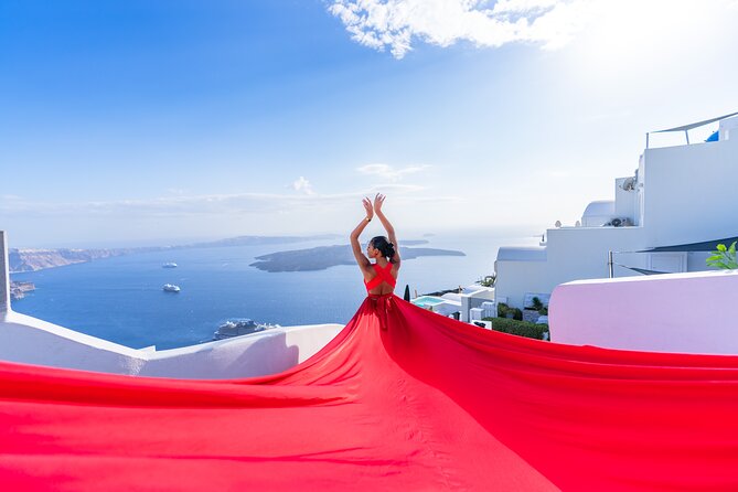 Santorini: Flying Dress Photoshoot - Meeting in Imerovigli and getting ready